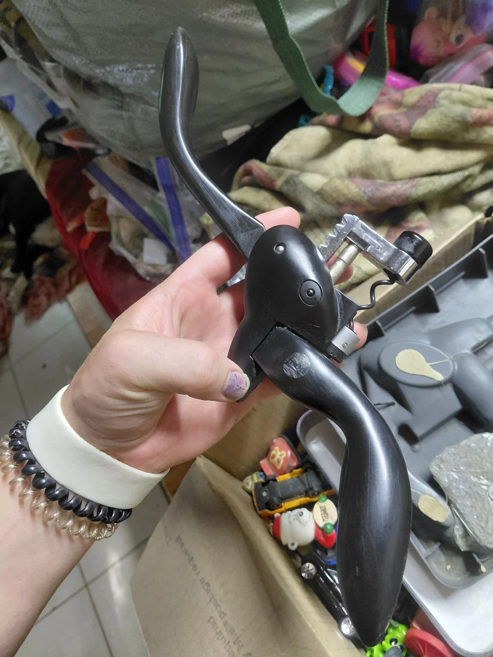 Food Network Classic Lever Corkscrew, a wine opening tool as is- wysiwyg